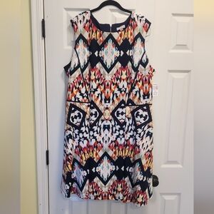 Sleeveless mini dress with piping detail